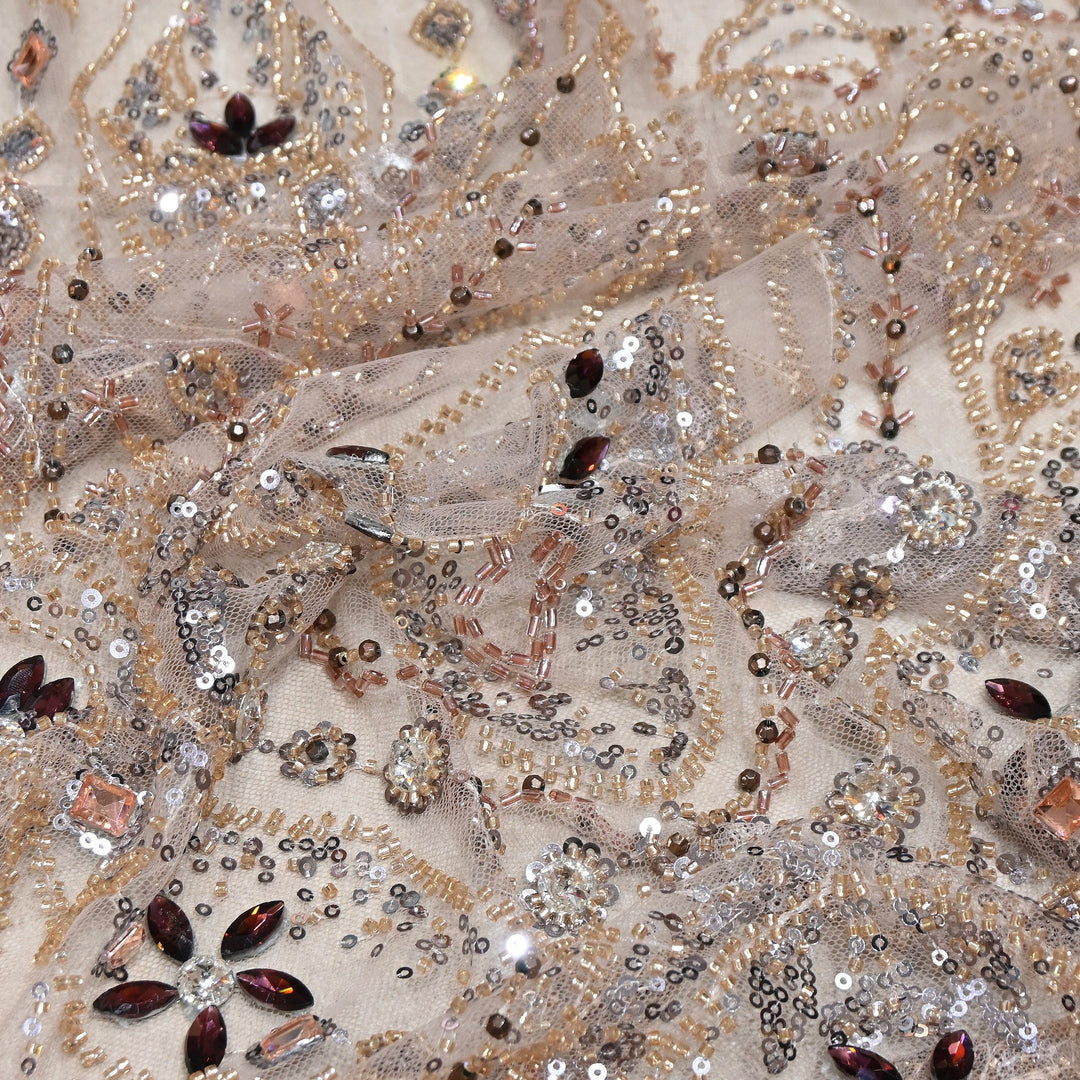 Premium Net with Heavy Sequin & Stone Embroidery – Designer Fabric - IMP060-5