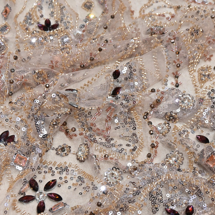Premium Net with Heavy Sequin & Stone Embroidery – Designer Fabric - IMP060-5