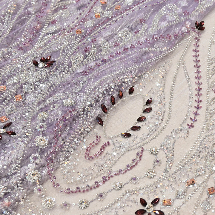 Premium Net with Heavy Sequin & Stone Embroidery – Designer Fabric - IMP060-6