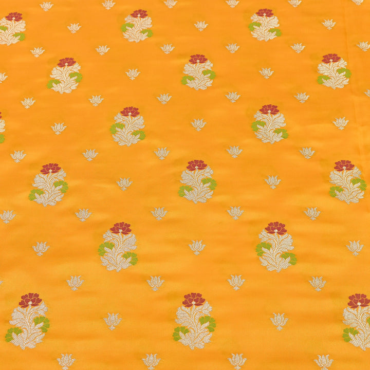 Premium Satin Mina Zari Booti Brocade Fabric | Designer Fabric | MAS425-01