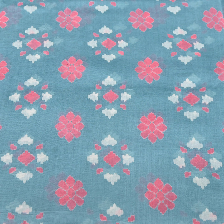 Silk Chanderi Digital Print Fabric – Elegant Designer Printed Fabric-001664-18