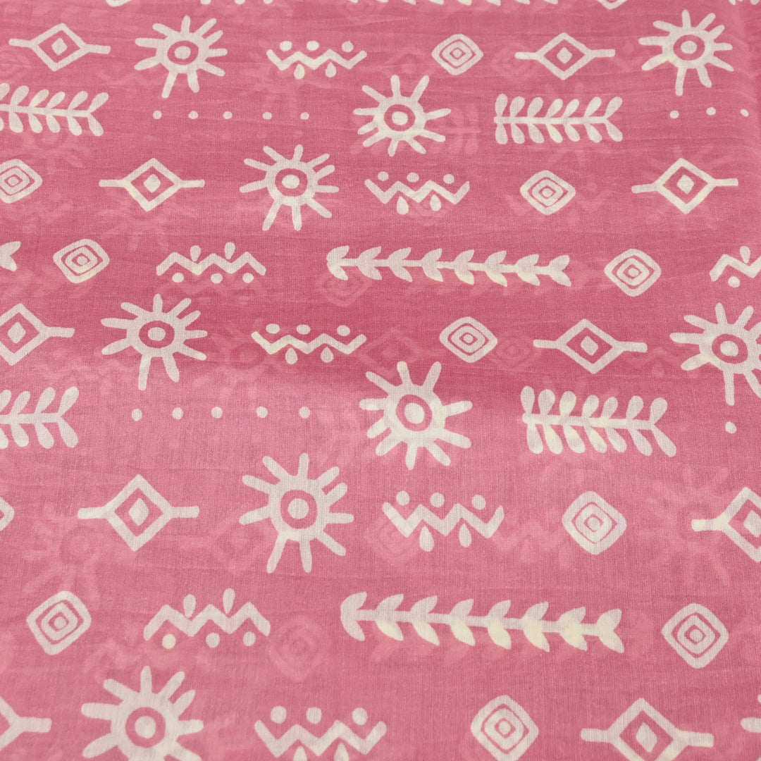 Silk Chanderi Digital Print Fabric – Elegant Designer Printed Fabric-001664-20