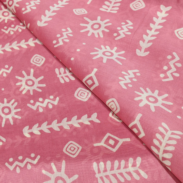 Silk Chanderi Digital Print Fabric – Elegant Designer Printed Fabric-001664-20