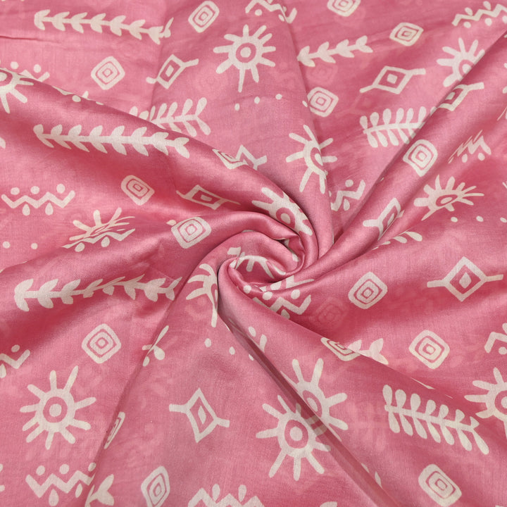 Silk Chanderi Digital Print Fabric – Elegant Designer Printed Fabric-001664-20