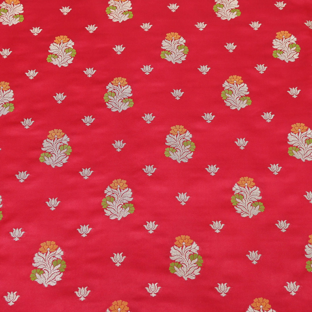 Premium Satin Mina Zari Booti Brocade Fabric | Designer Fabric | MAS425-05