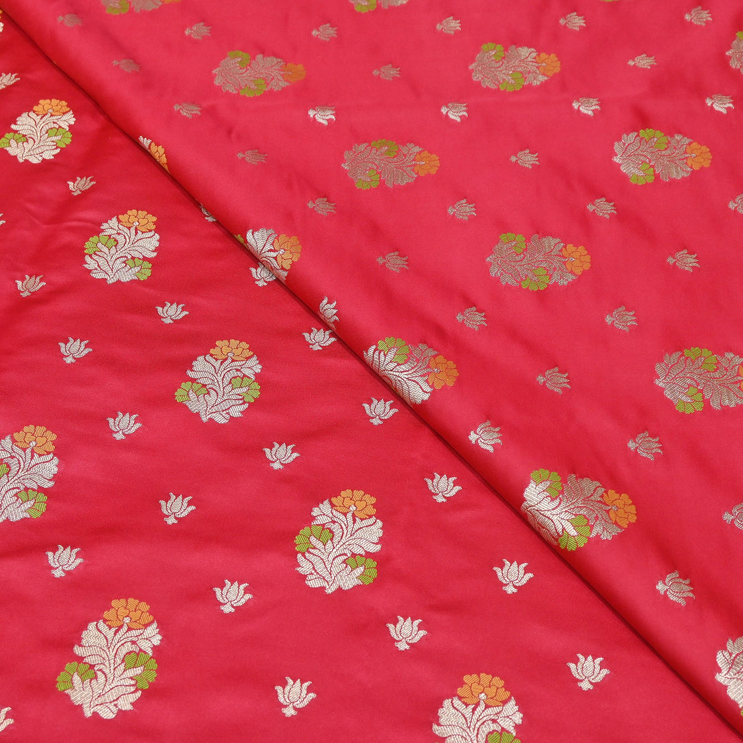 Premium Satin Mina Zari Booti Brocade Fabric | Designer Fabric | MAS425-05