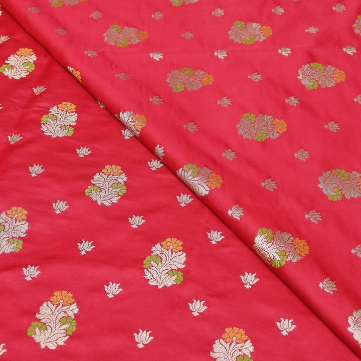 Premium Satin Mina Zari Booti Brocade Fabric | Designer Fabric | MAS425-05