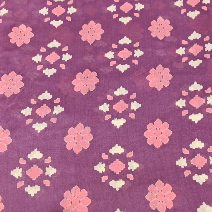 Silk Chanderi Digital Print Fabric – Elegant Designer Printed Fabric-001664-22