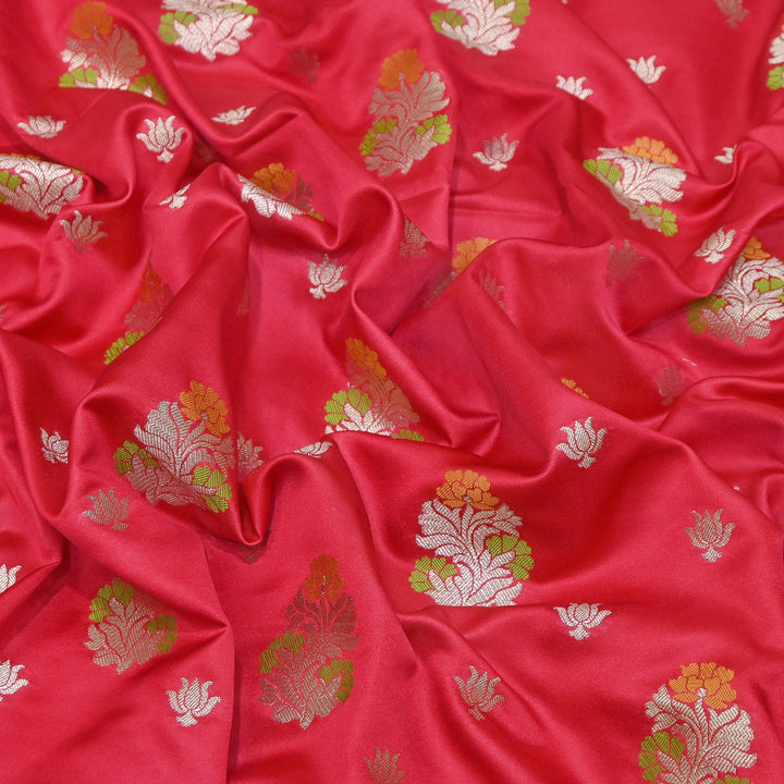 Premium Satin Mina Zari Booti Brocade Fabric | Designer Fabric | MAS425-05