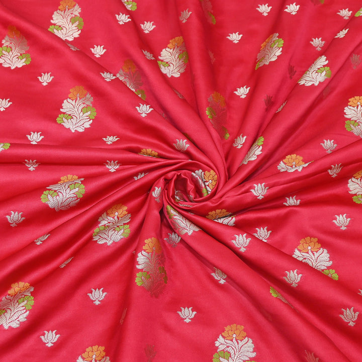 Premium Satin Mina Zari Booti Brocade Fabric | Designer Fabric | MAS425-05