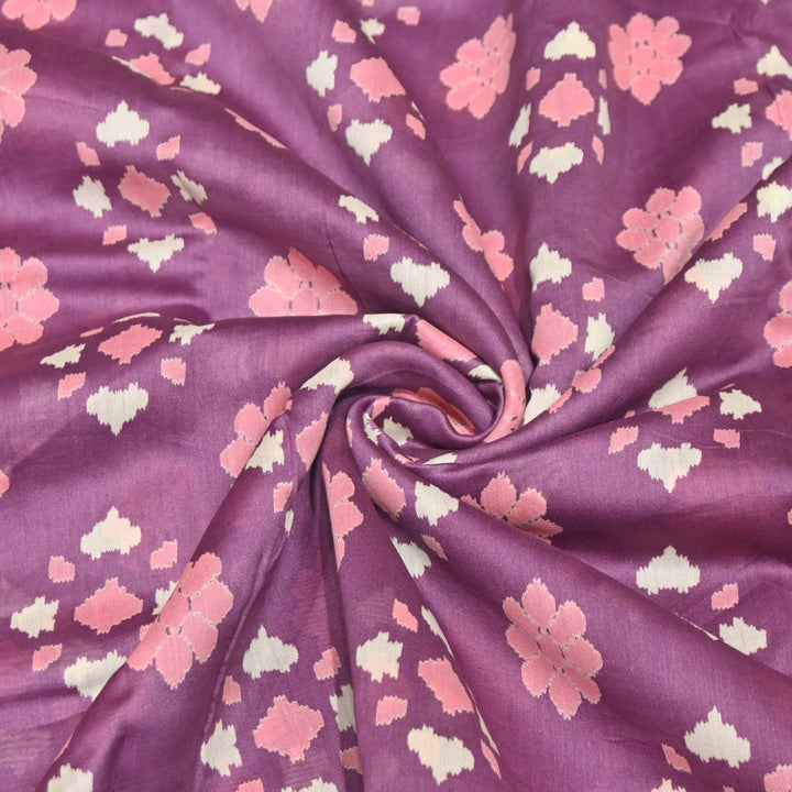 Silk Chanderi Digital Print Fabric – Elegant Designer Printed Fabric-001664-22