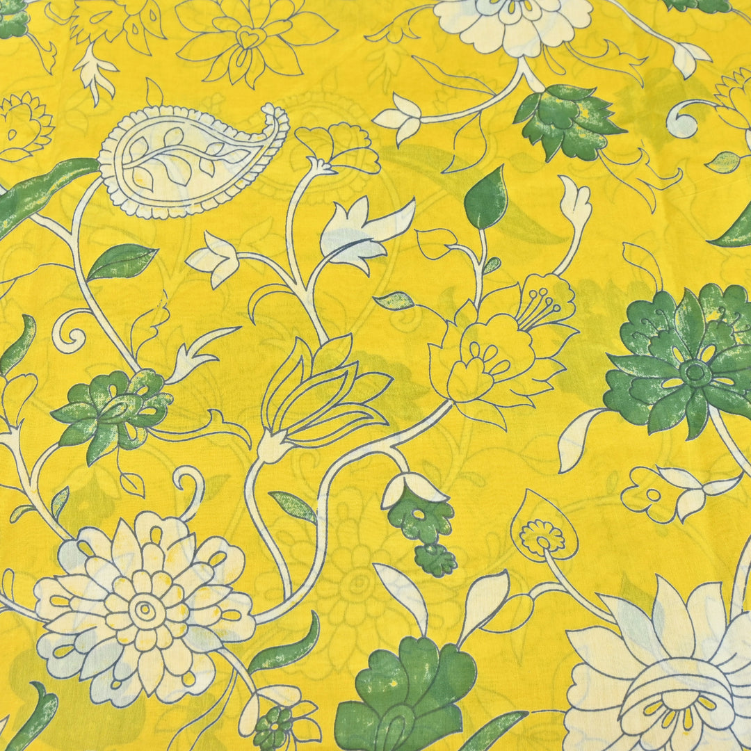 Silk Chanderi Digital Print Fabric – Elegant Designer Printed Fabric-001664-23