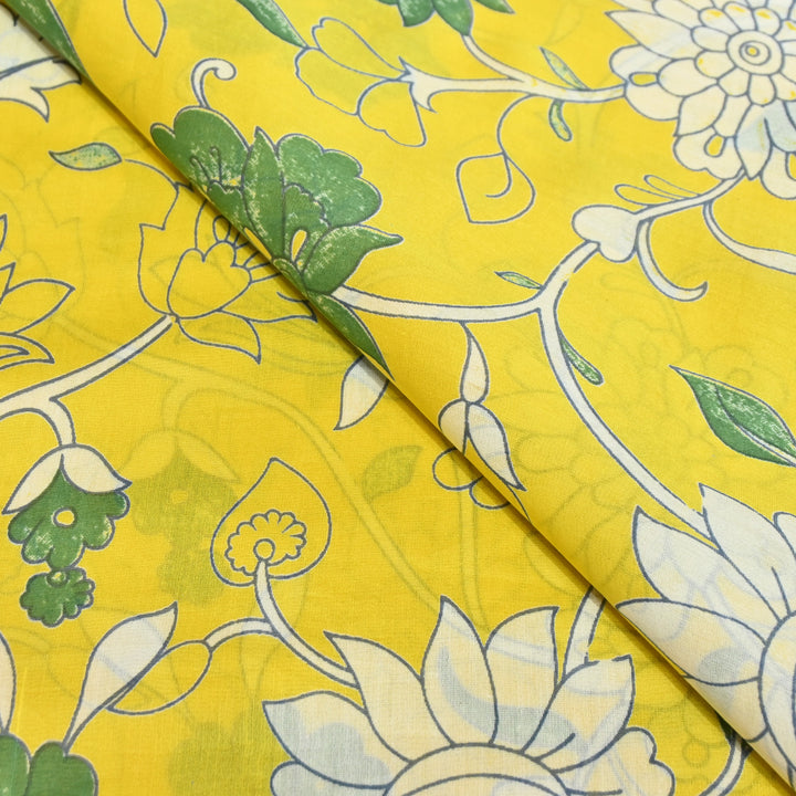 Silk Chanderi Digital Print Fabric – Elegant Designer Printed Fabric-001664-23