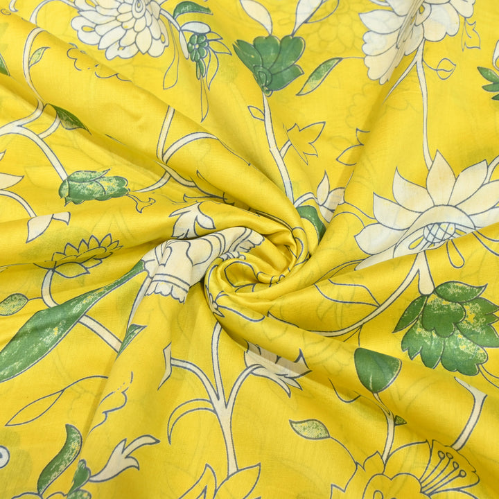 Silk Chanderi Digital Print Fabric – Elegant Designer Printed Fabric-001664-23