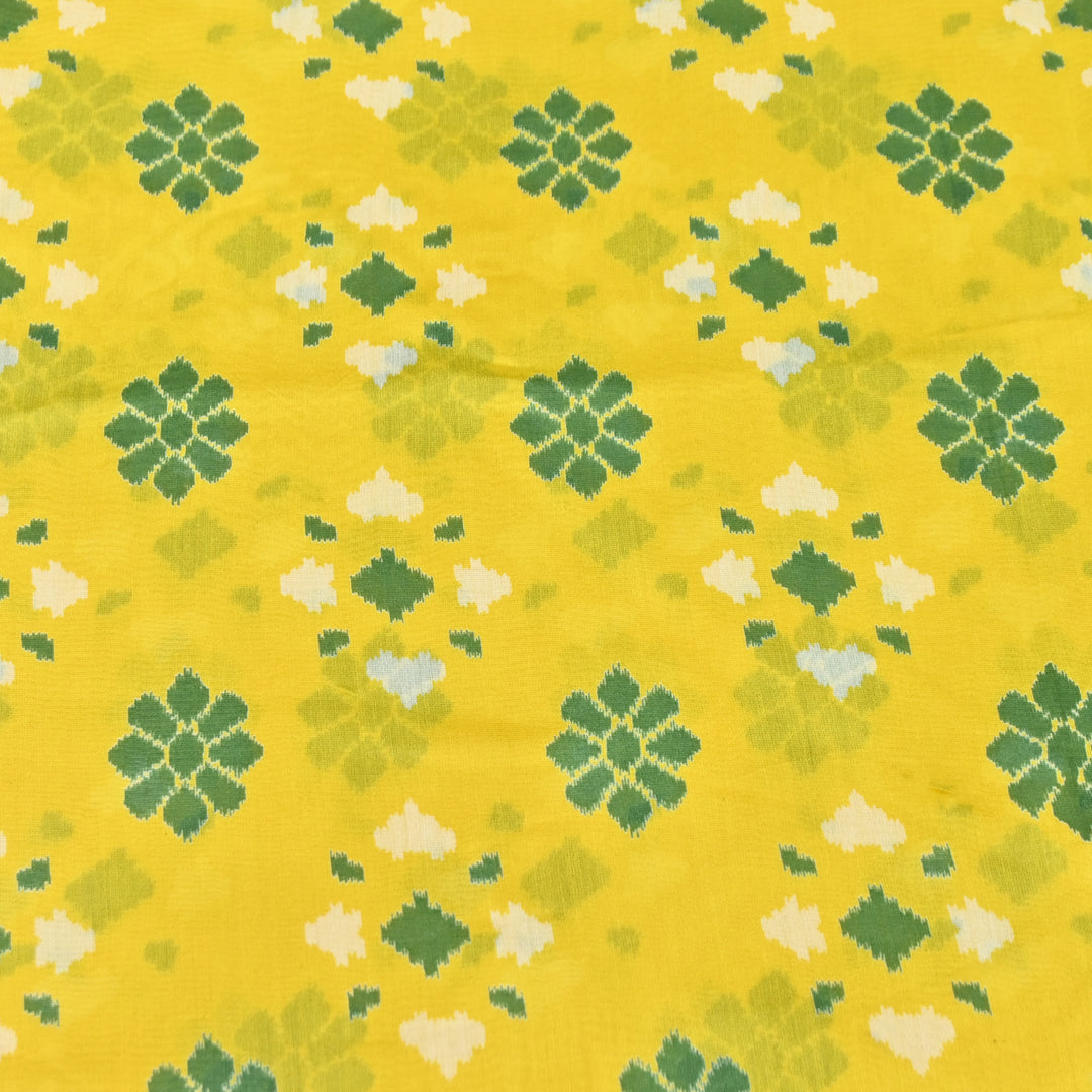 Silk Chanderi Digital Print Fabric – Elegant Designer Printed Fabric-001664-24