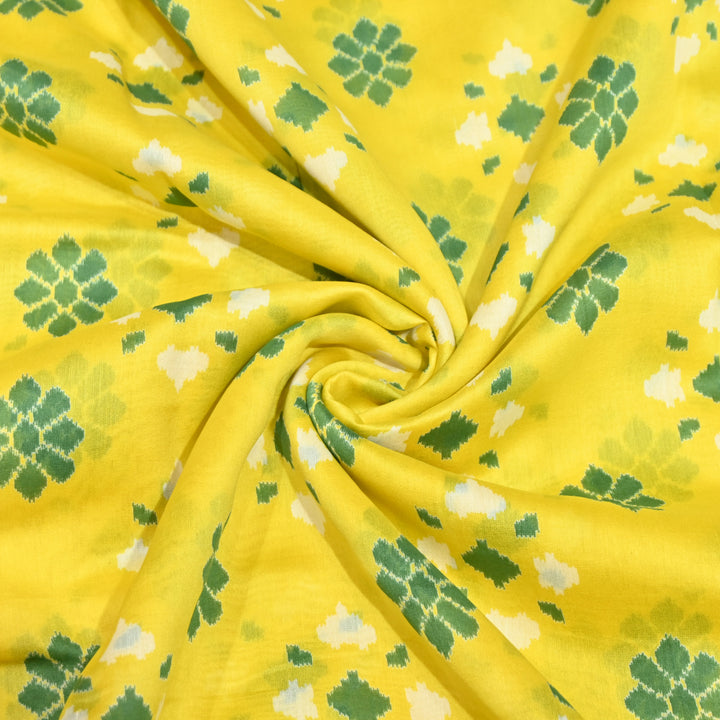 Silk Chanderi Digital Print Fabric – Elegant Designer Printed Fabric-001664-24