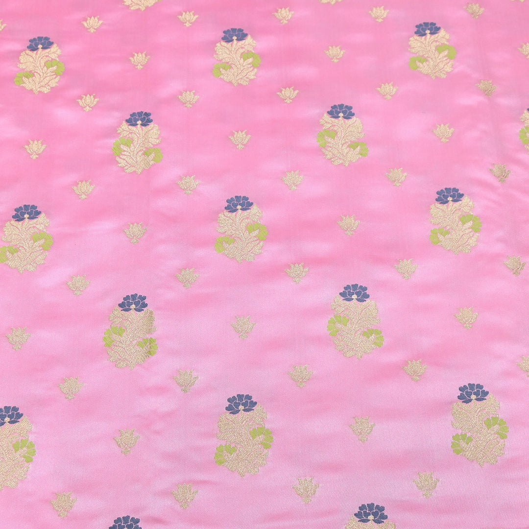 Premium Satin Mina Zari Booti Brocade Fabric | Designer Fabric | MAS425-08