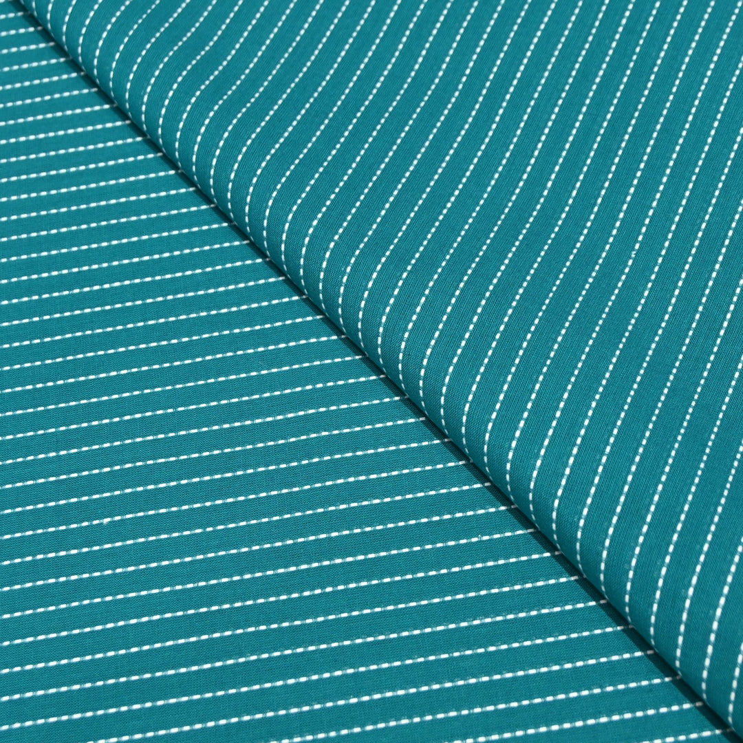 Handloom Cotton Stripe Fabric – Soft Breathable Casual Wear Fabric-MT8873-1