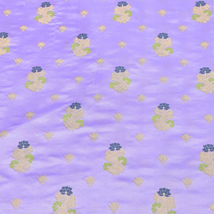 Premium Satin Mina Zari Booti Brocade Fabric | Designer Fabric | MAS425-09