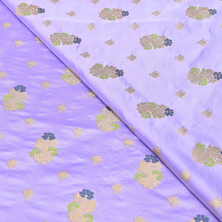 Premium Satin Mina Zari Booti Brocade Fabric | Designer Fabric | MAS425-09