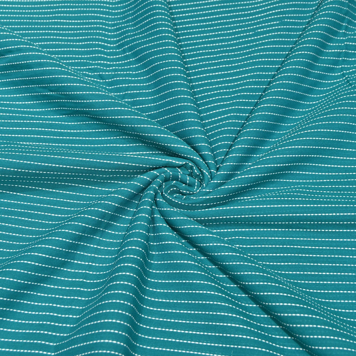 Handloom Cotton Stripe Fabric – Soft Breathable Casual Wear Fabric-MT8873-1