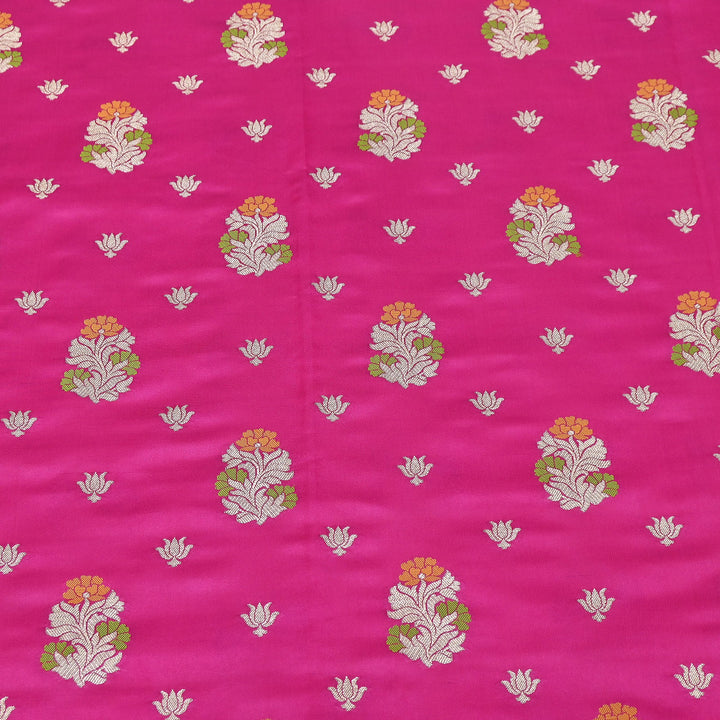 Premium Satin Mina Zari Booti Brocade Fabric | Designer Fabric | MAS425-11