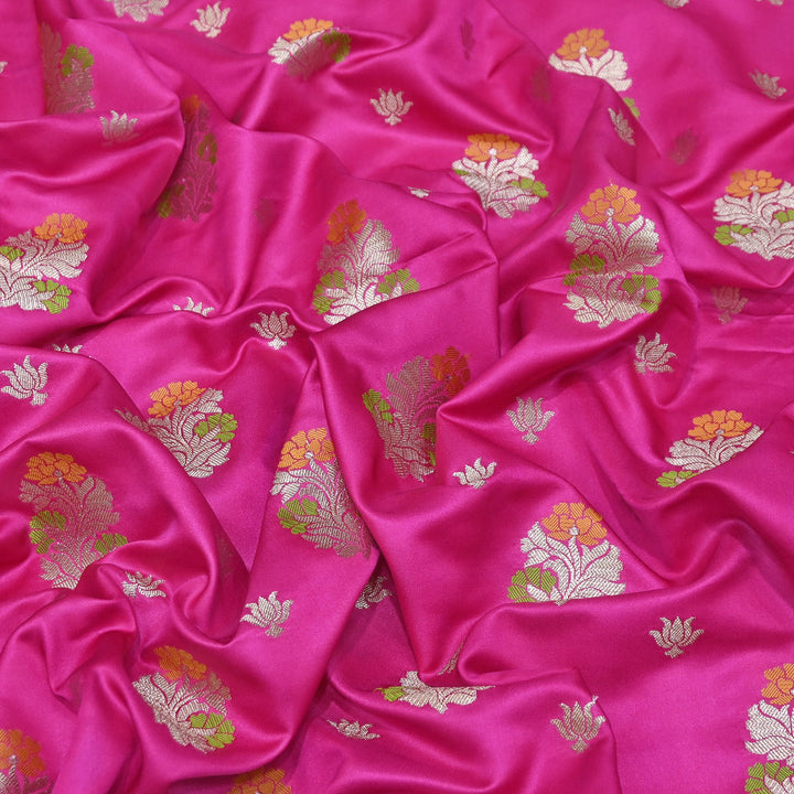 Premium Satin Mina Zari Booti Brocade Fabric | Designer Fabric | MAS425-11