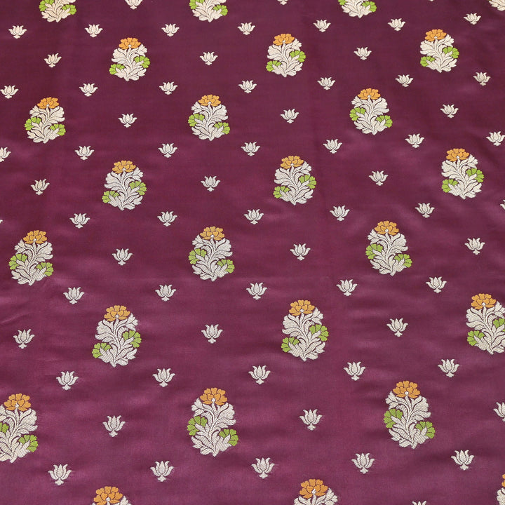 Premium Satin Mina Zari Booti Brocade Fabric | Designer Fabric | MAS425-10