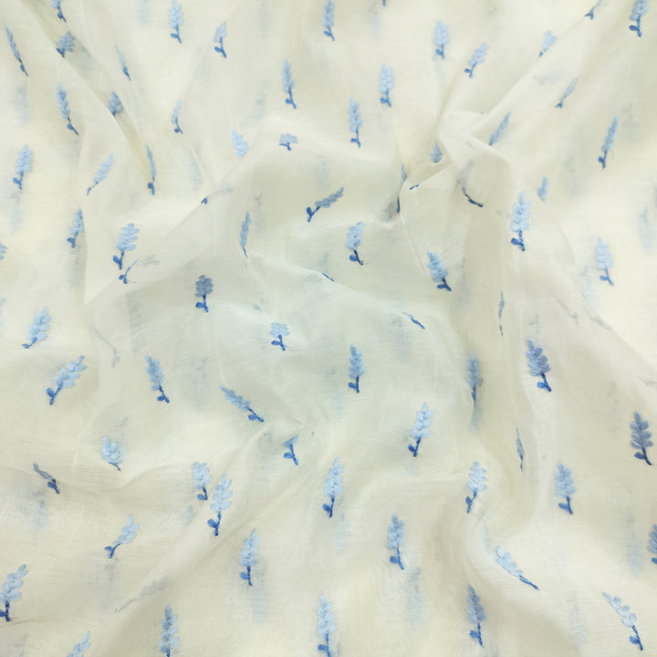 Beautiful Chanderi Multi Thread Embroidery Fabrics
