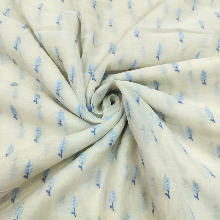 Beautiful Chanderi Multi Thread Embroidery Fabrics