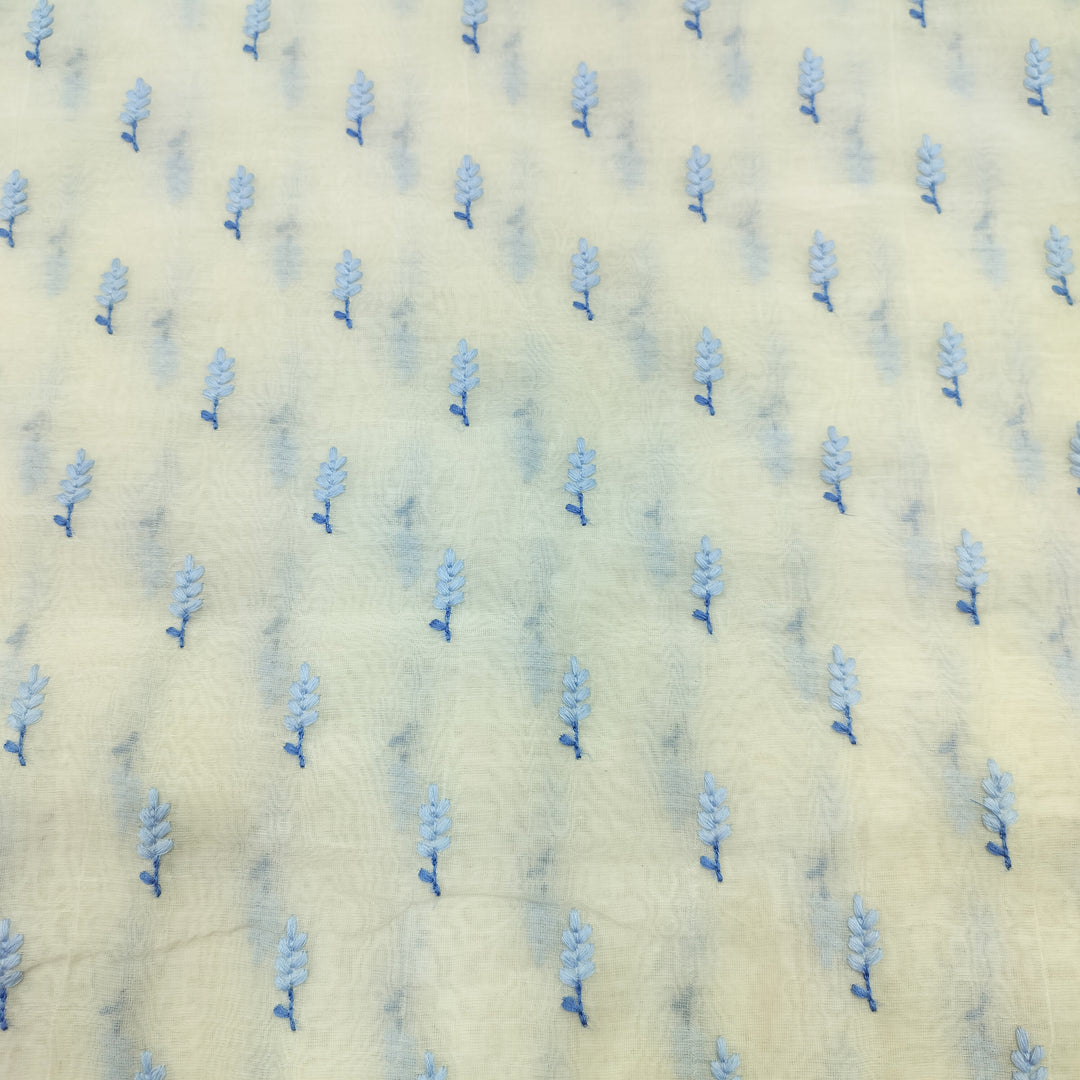 Beautiful Chanderi Multi Thread Embroidery Fabrics