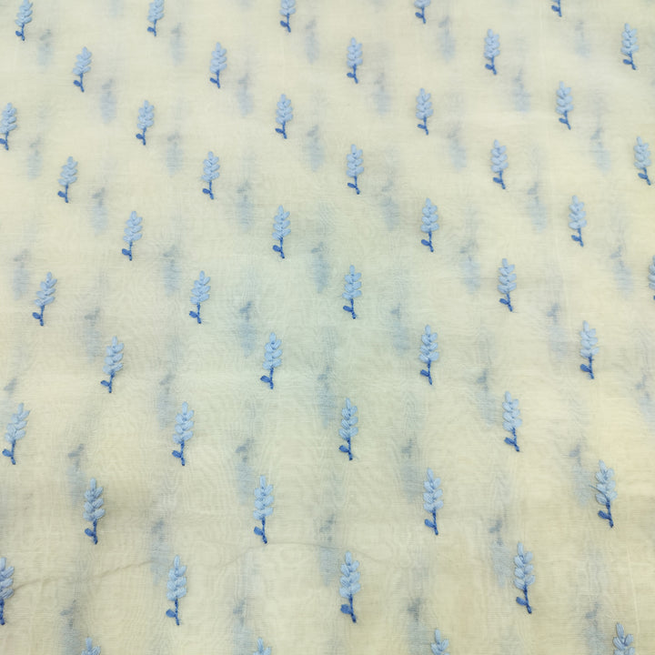 Beautiful Chanderi Multi Thread Embroidery Fabrics