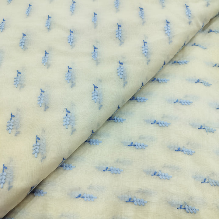 Beautiful Chanderi Multi Thread Embroidery Fabrics
