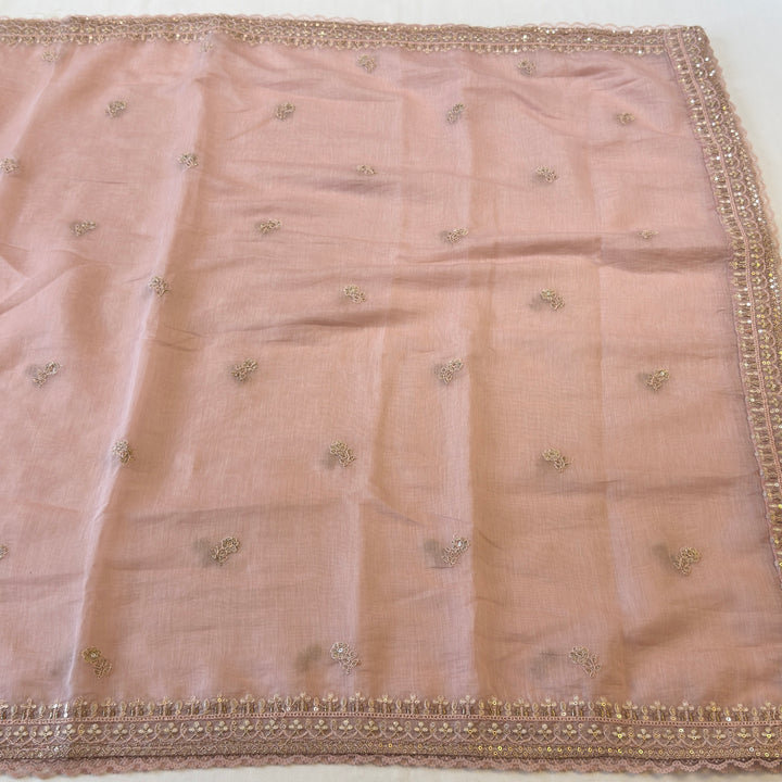 Pure Mal Cotton Zari Sequins Work Unstitched Suit Set  SKE28261-2
