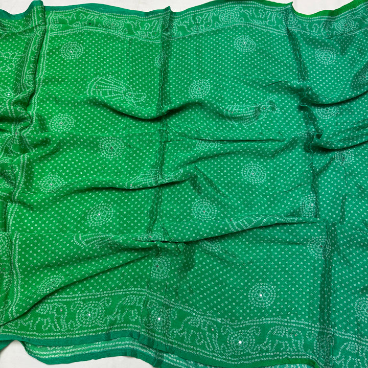 ✨ Chinon Cutdana & Sequins Work Unstitched Suit Set