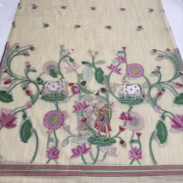Chandei Jamdani Weaving Unstitched Suit Set-KS0171-3