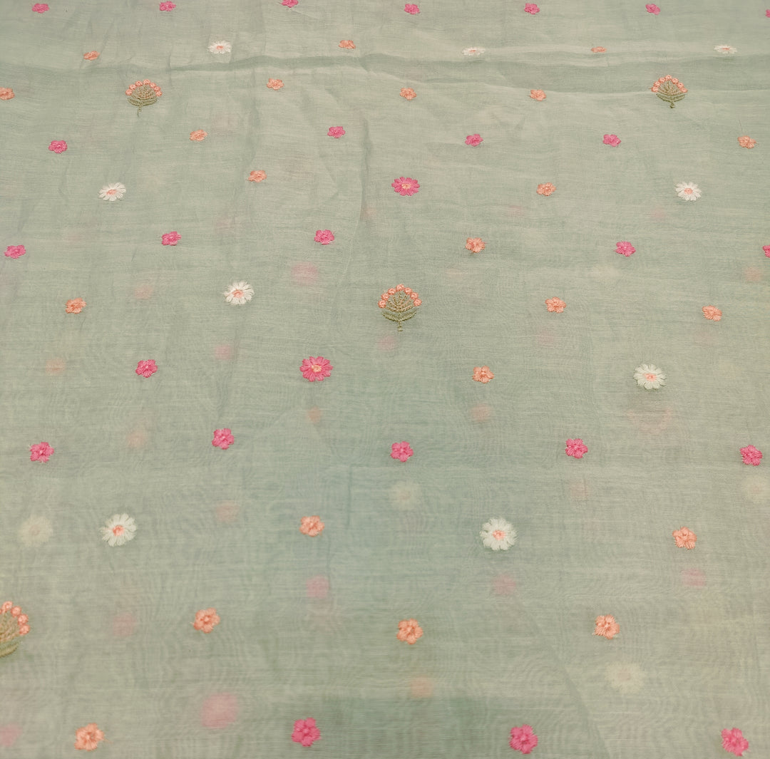 Beautiful Chanderi Multi Thread Embroidery Fabrics