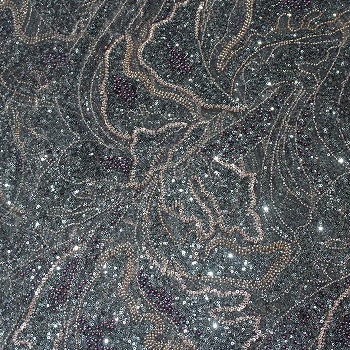 Beautiful Imported Net Cut Dana & Sequins Embroidery Fabric
