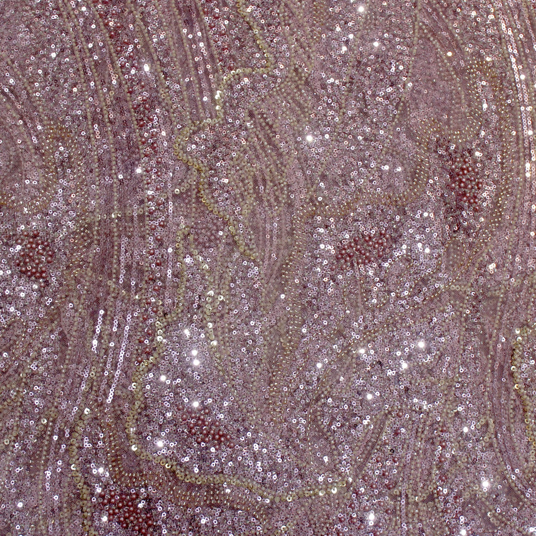 Beautiful Imported Net Cut Dana & Sequins Embroidery Fabric
