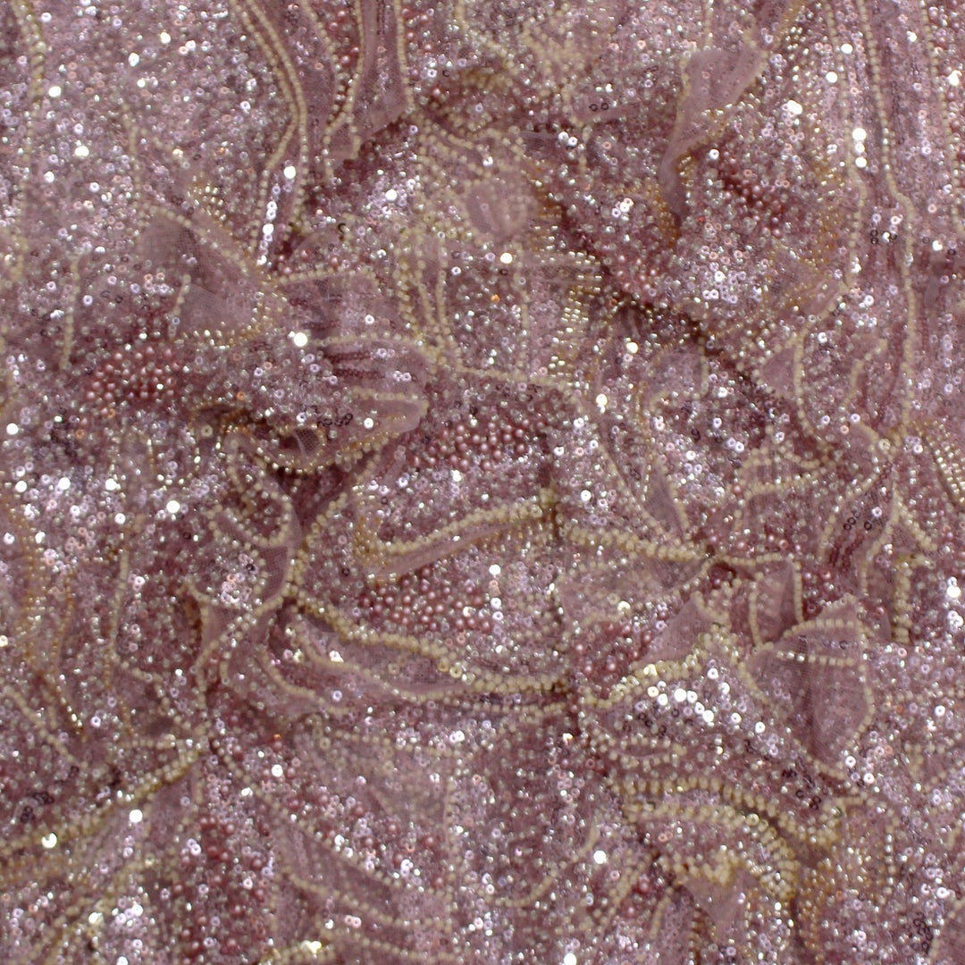 Beautiful Imported Net Cut Dana & Sequins Embroidery Fabric