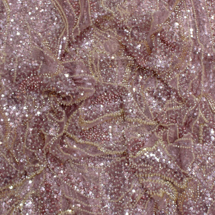 Beautiful Imported Net Cut Dana & Sequins Embroidery Fabric