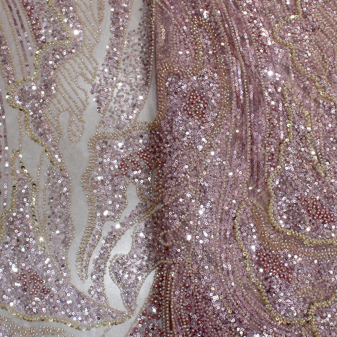 Beautiful Imported Net Cut Dana & Sequins Embroidery Fabric