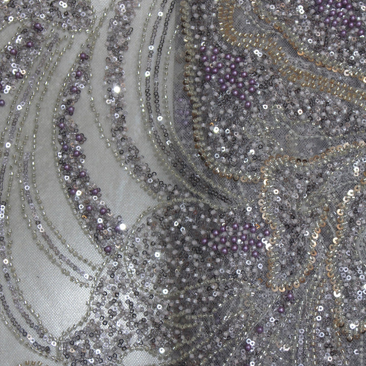Beautiful Imported Net Cut Dana & Sequins Embroidery Fabric