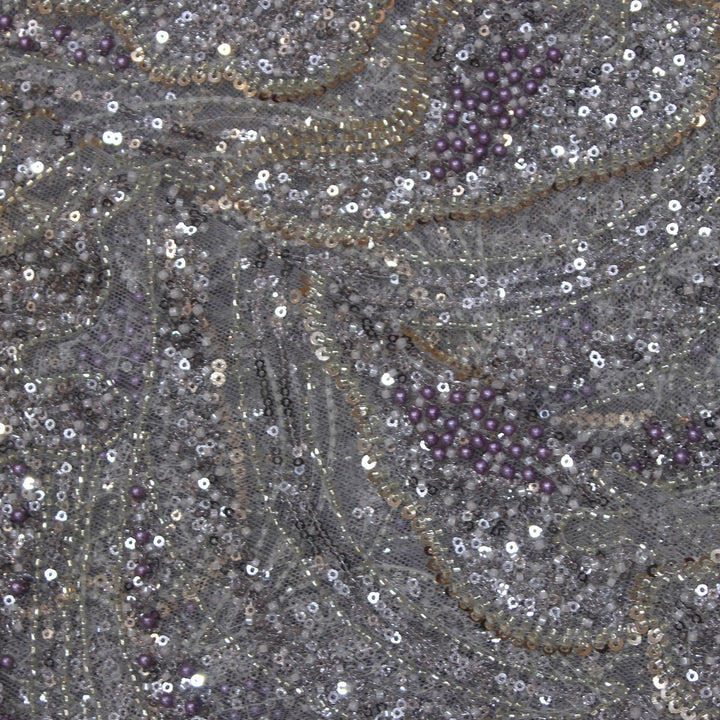 Beautiful Imported Net Cut Dana & Sequins Embroidery Fabric