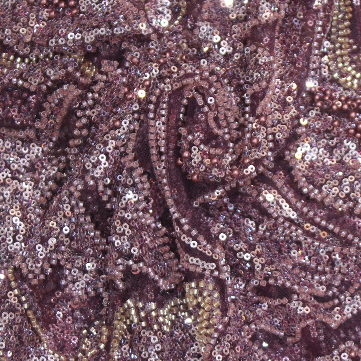 Beautiful Imported Net Cut Dana & Sequins Embroidery Fabric
