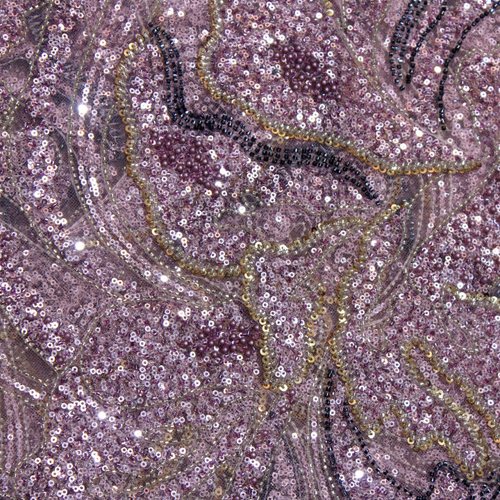 Beautiful Imported Net Cut Dana & Sequins Embroidery Fabric