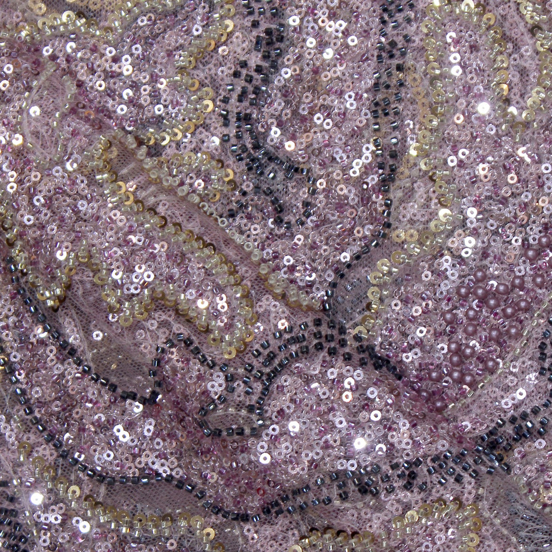Beautiful Imported Net Cut Dana & Sequins Embroidery Fabric
