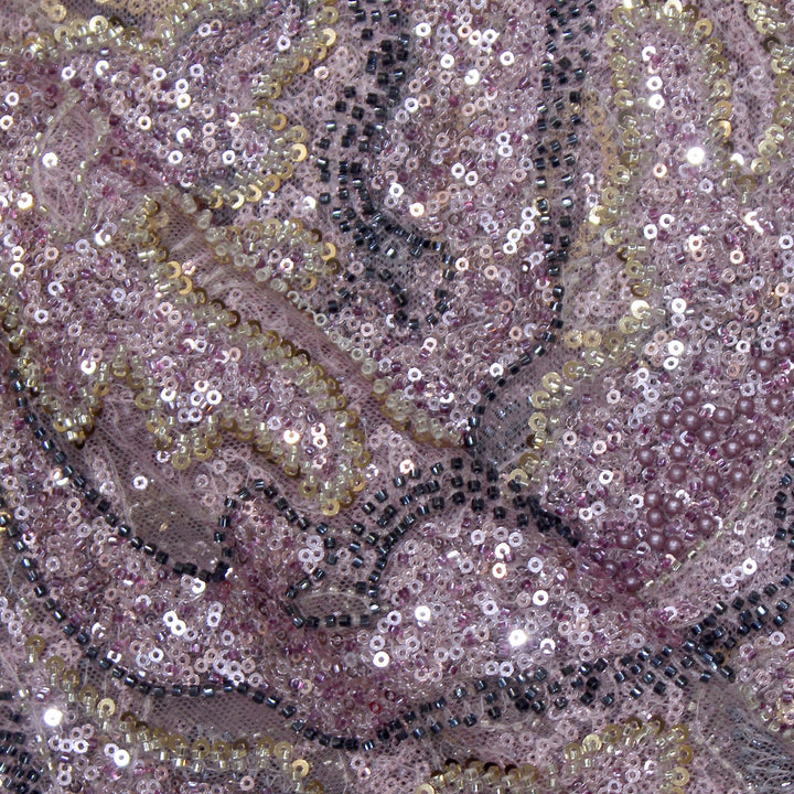 Beautiful Imported Net Cut Dana & Sequins Embroidery Fabric
