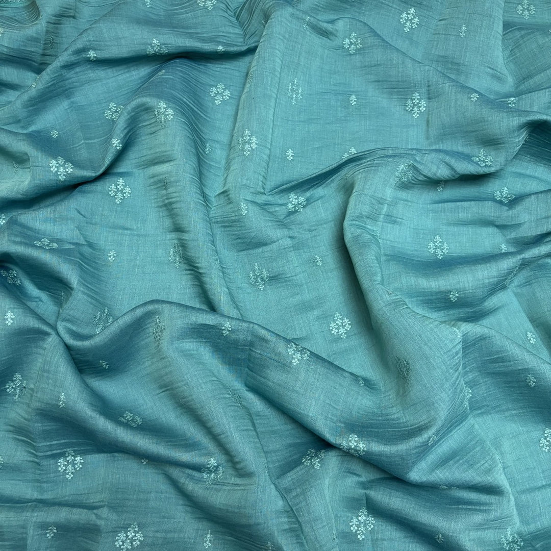 Premium Silk Chanderi Hand Print Unstitched Suit-S301184-3