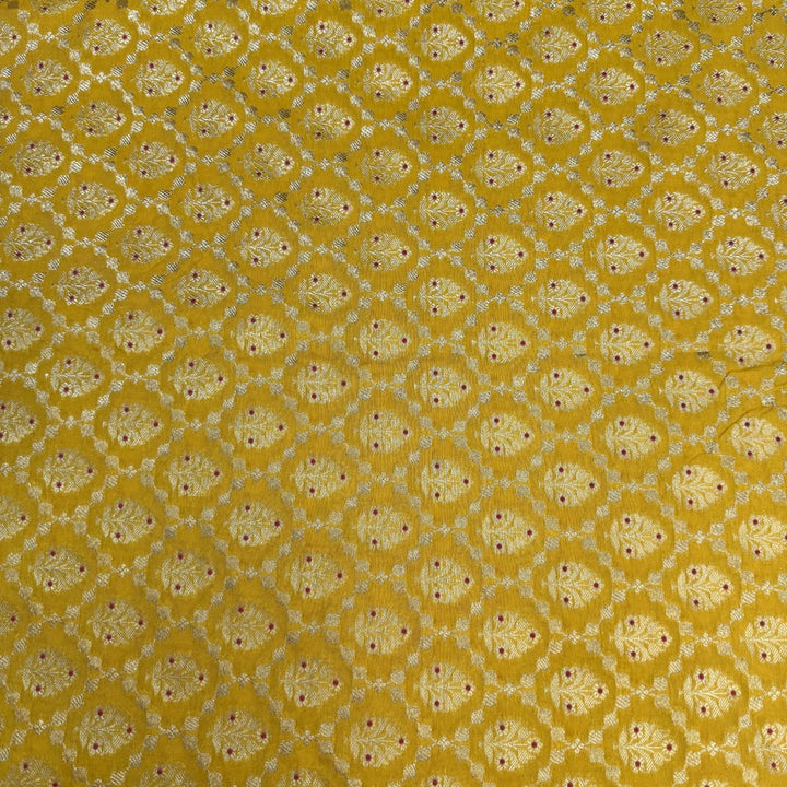 Pure Katan Teefli Meena Zari Brocade Fabrics
